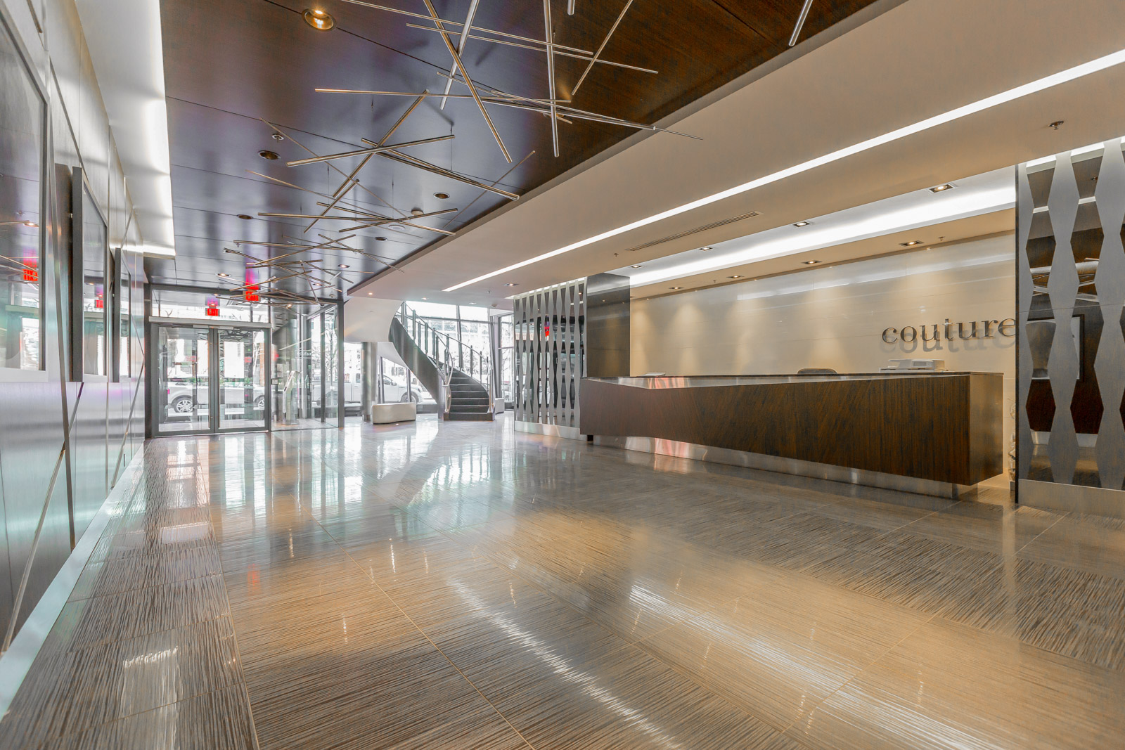Photo of 28 Ted Rogers Way lobby. It looks so beautiful and artistic.