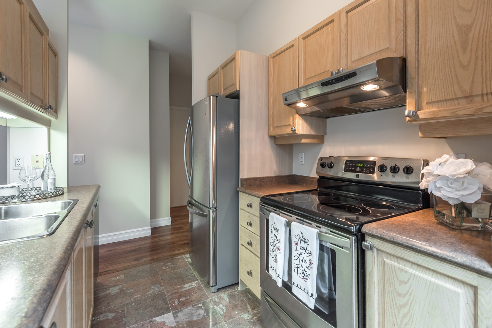 Photo of kitchen and appliances.