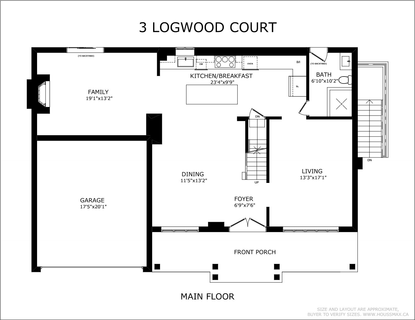 First level floor plans - 3 Logwood Court.