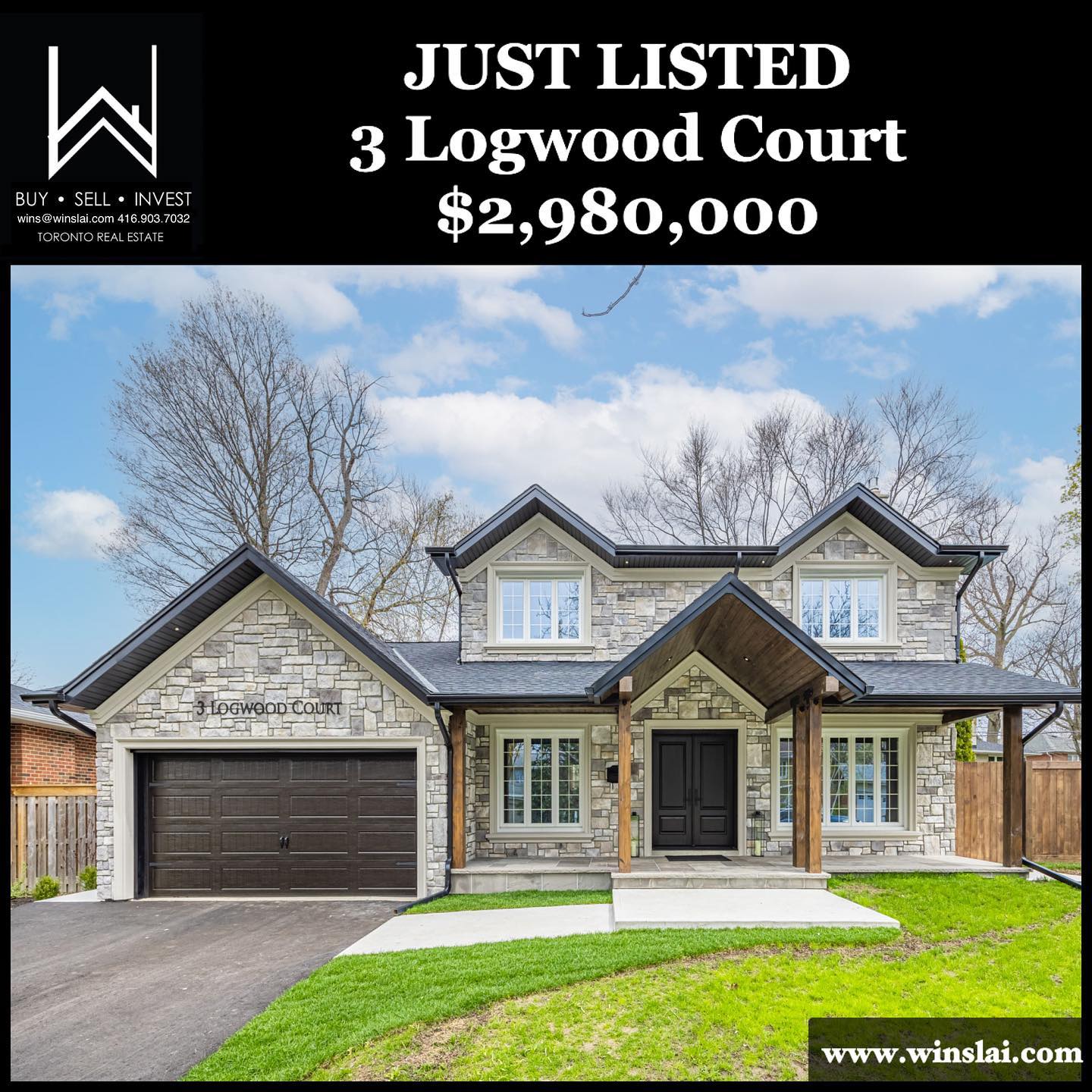 Just Listed flyer for luxurious detached house in Toronto.