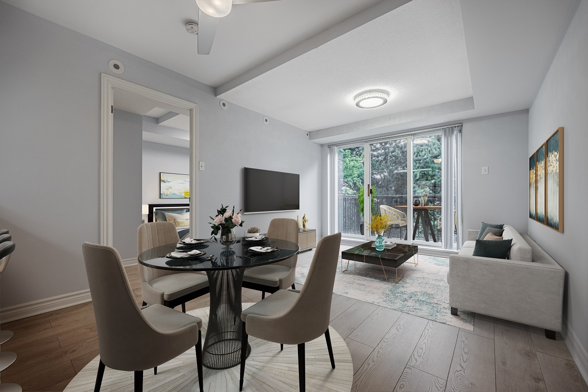 95 George Appleton Way Unit 2162 – modern dining room and living room furniture and décor.