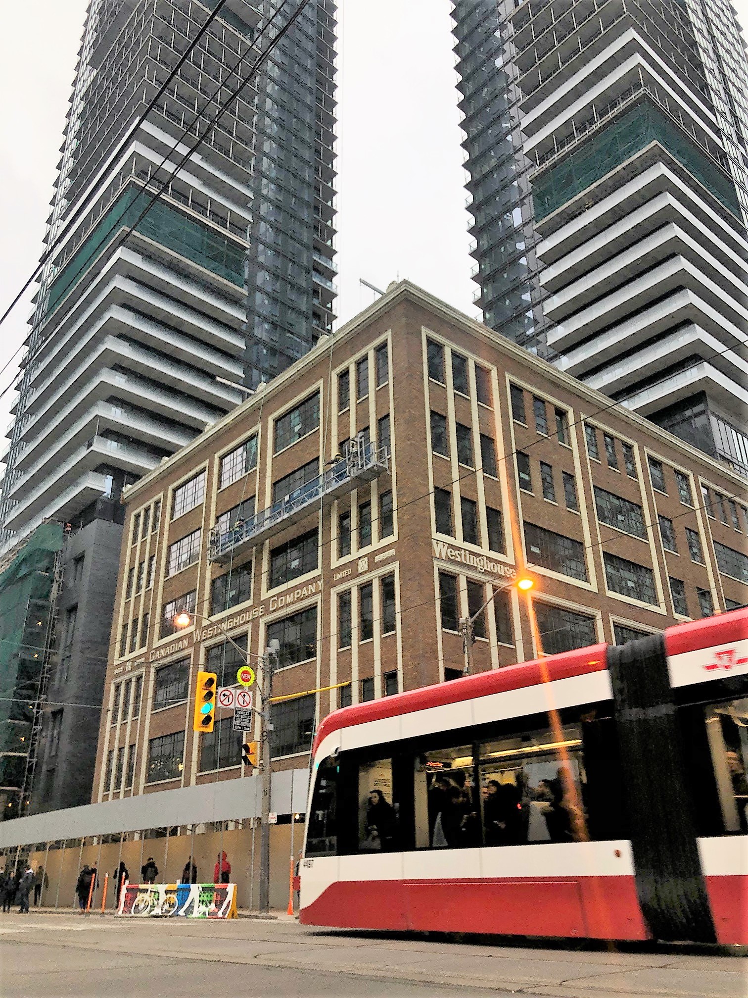 Here we see the Westinghouse Building and TTC streetcar