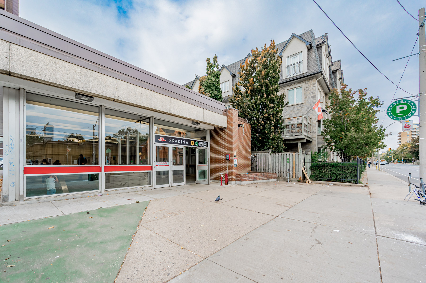 Exterior of Spadina Subway Station.