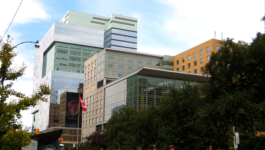 Glass exterior of Toronto General Hospital.