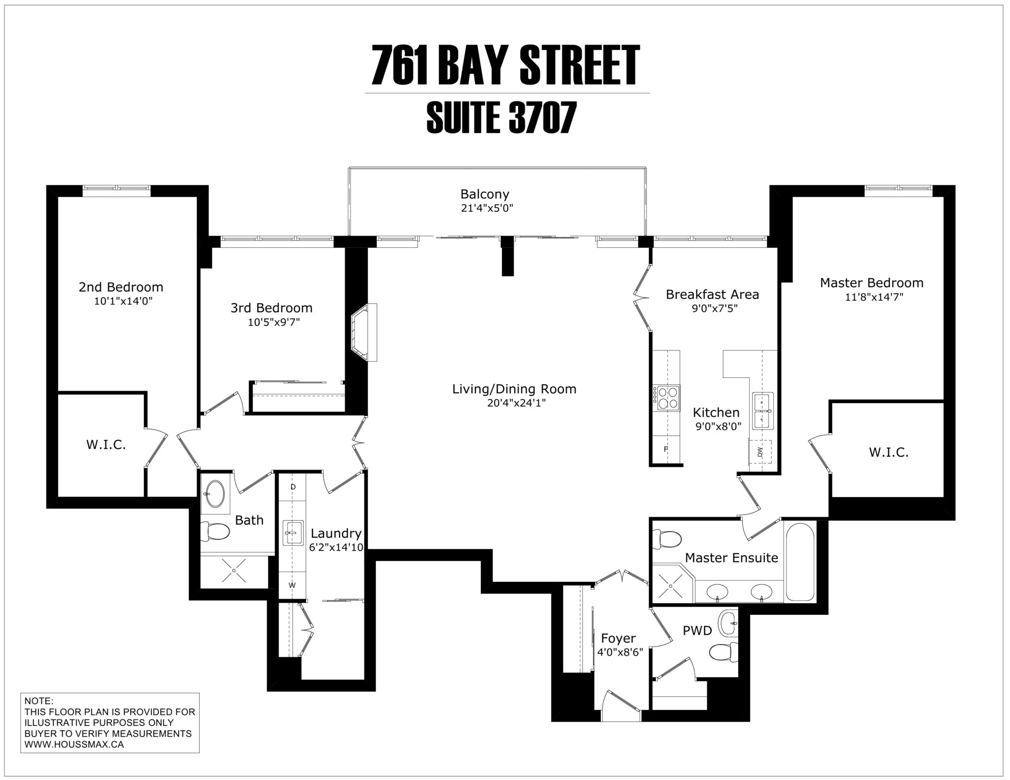 761 Bay Street - Unit 3707 - Floor Plans