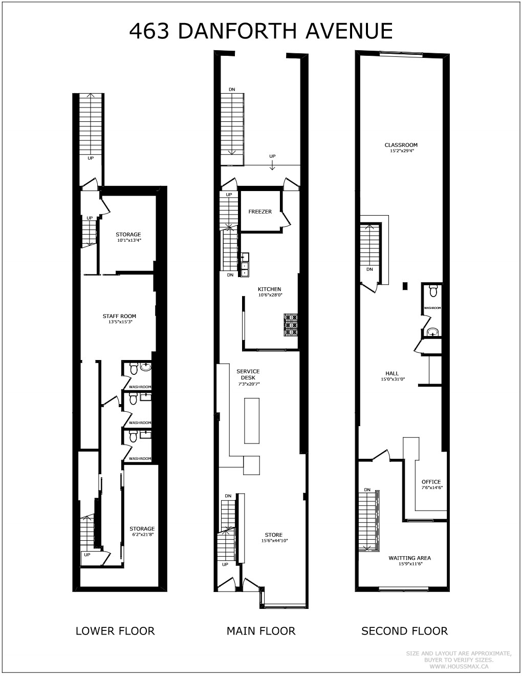 Floor plans for 463 Danforth Ave.