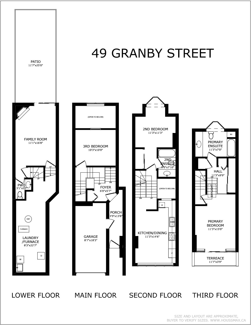 Floor plans for 49 Granby St