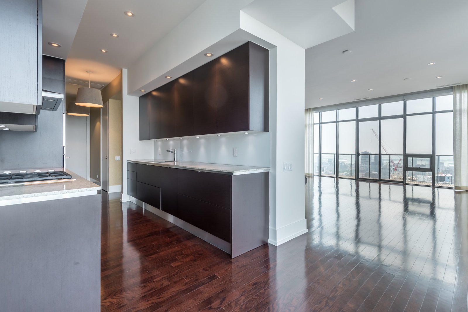 Image of kitchen and living room.