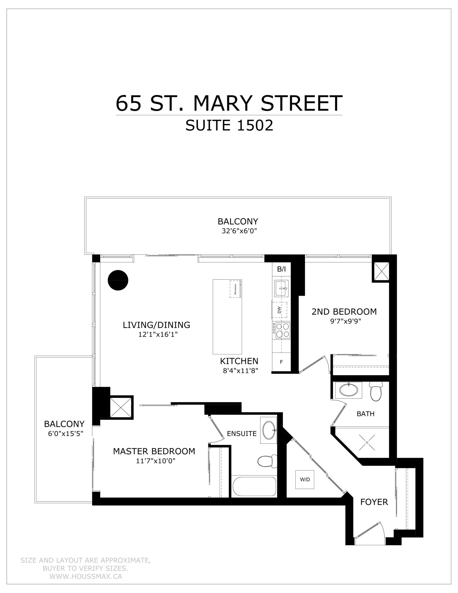 Floor Plans for 65 St Mary Street Unit 1502