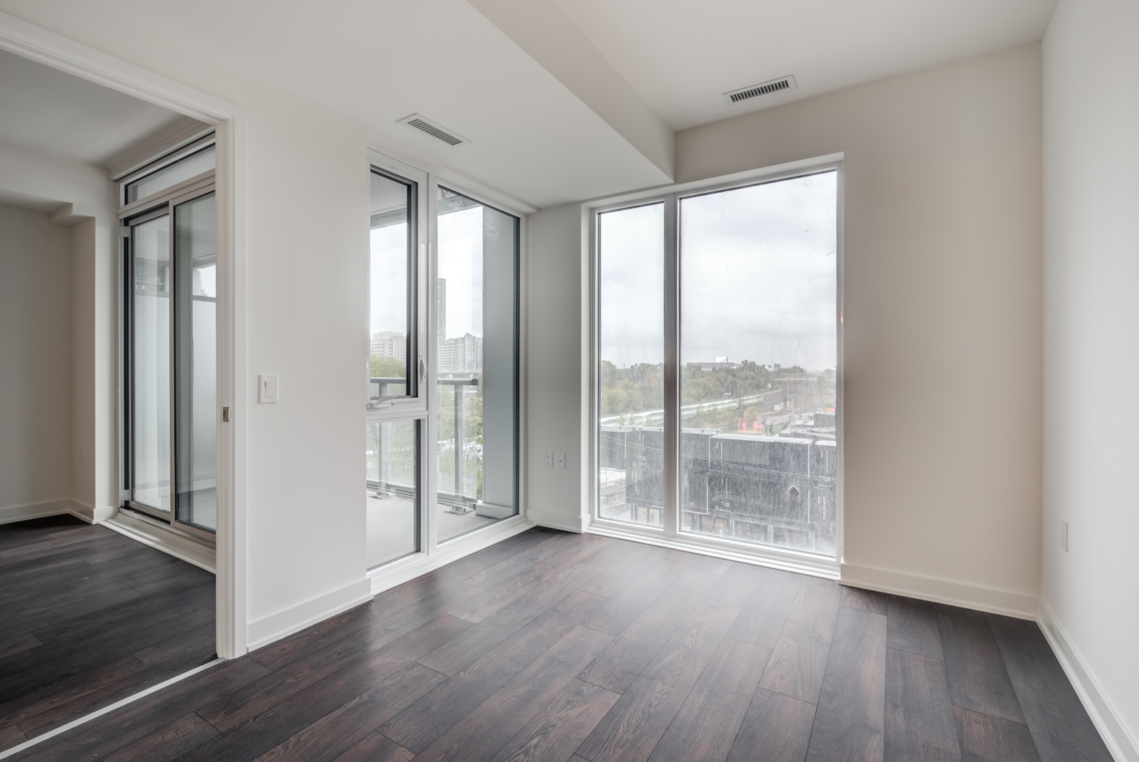 Master bedroom window with view of Bathurst St below.