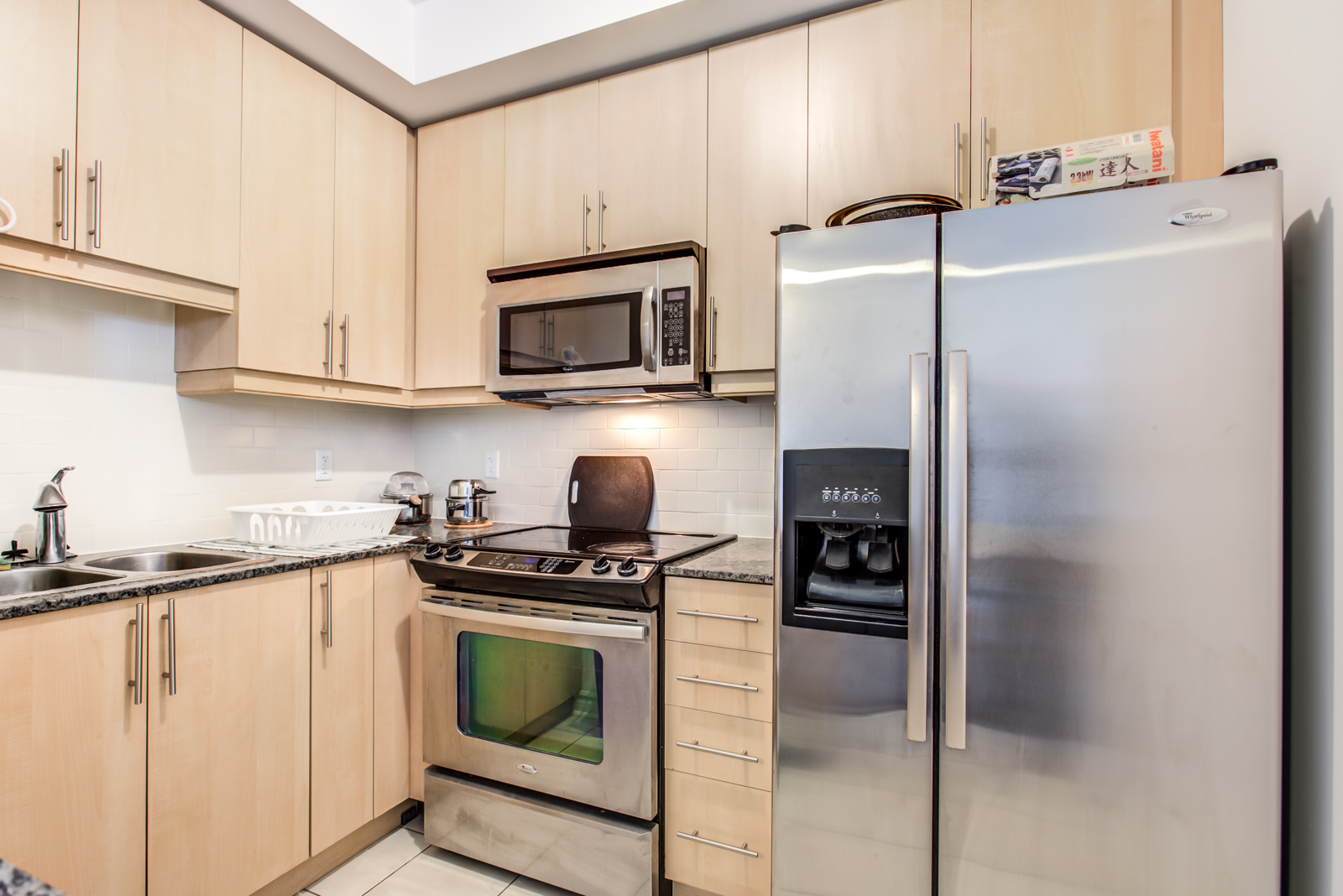 View of kitchen and appliances