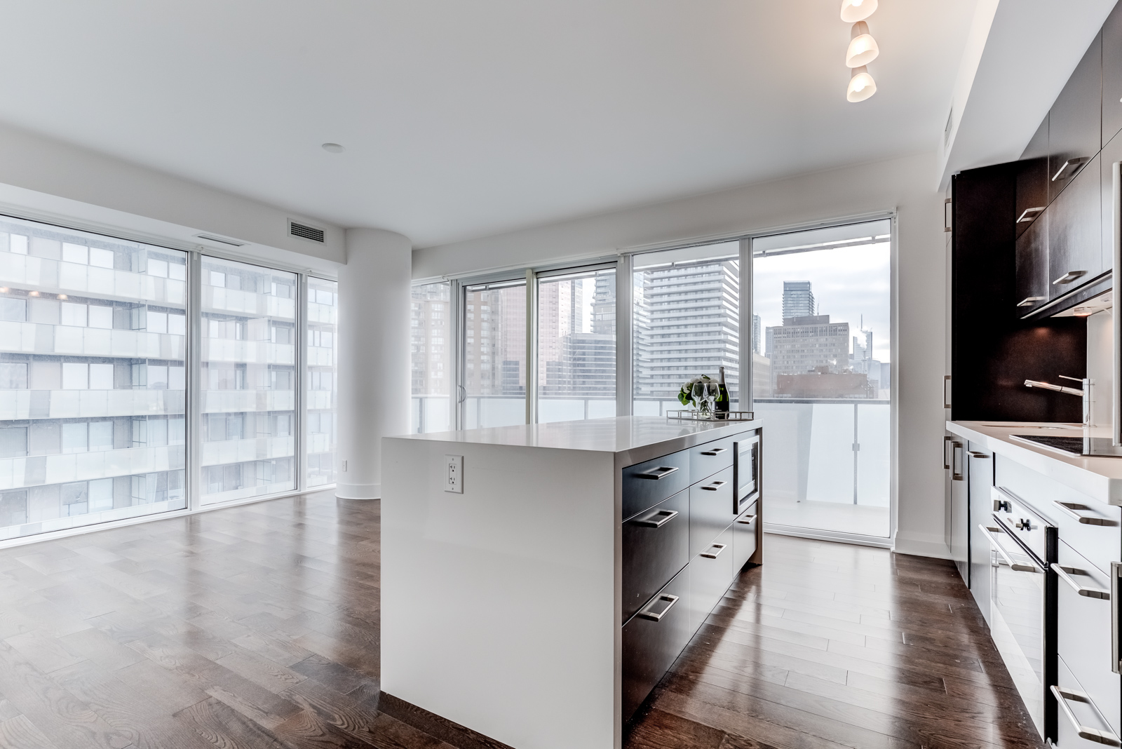 Photo of kitchen and dining room.