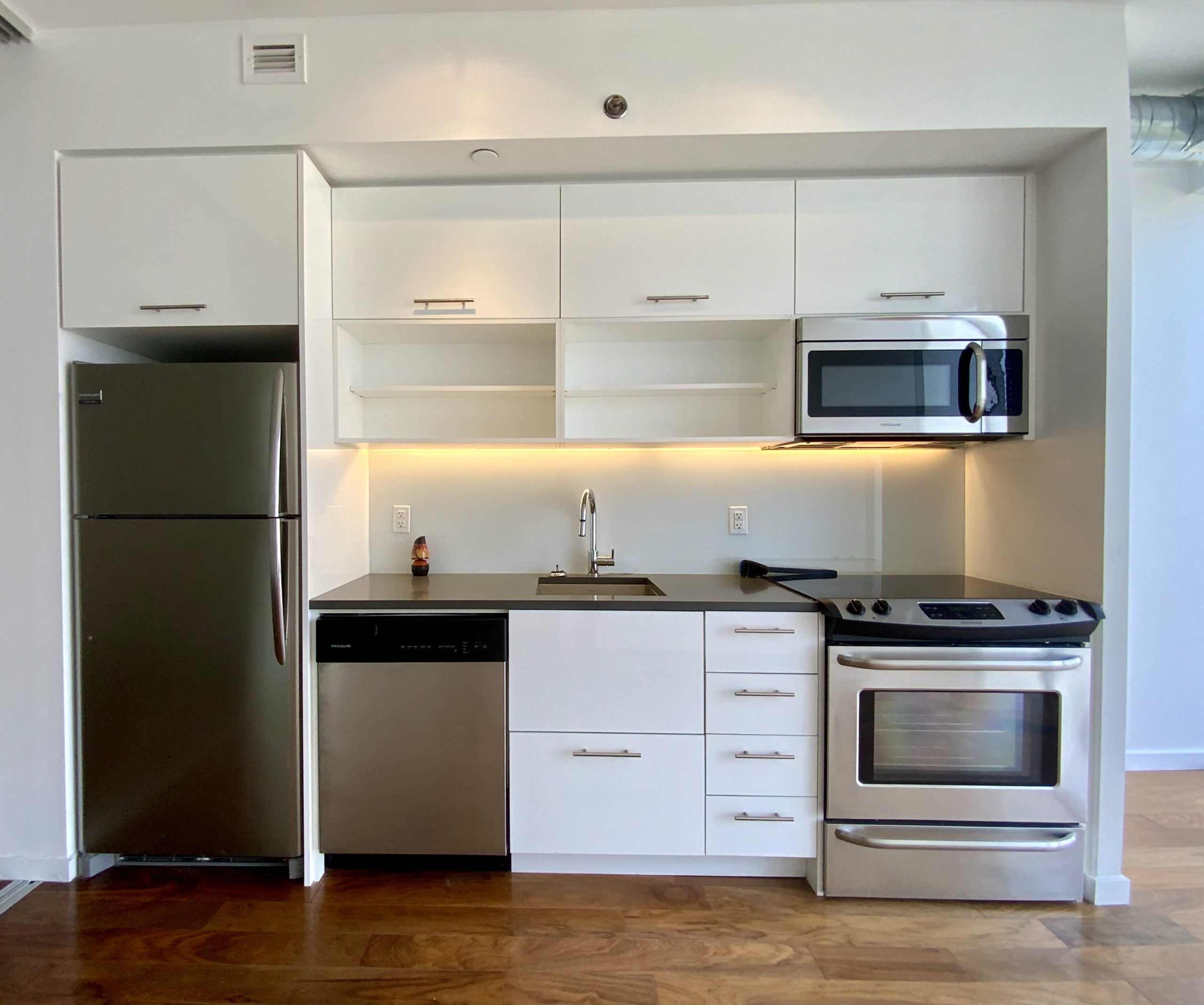 32 Trolley Crescent Unit 803 – linear kitchen.