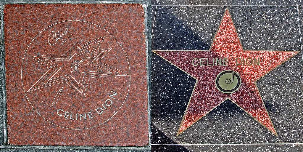 Celine Dion's Canada's Walk of Fame Star in Toronto's Entertainment District.