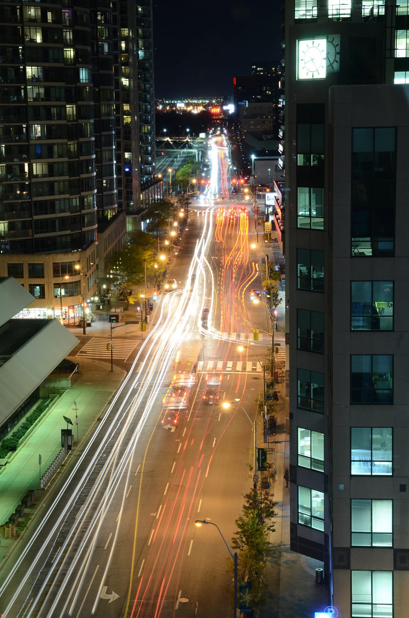 Photo Credit: Adnan Ali Muhammed. Shows the beauty of Toronto's Front Street West, as seen at night
