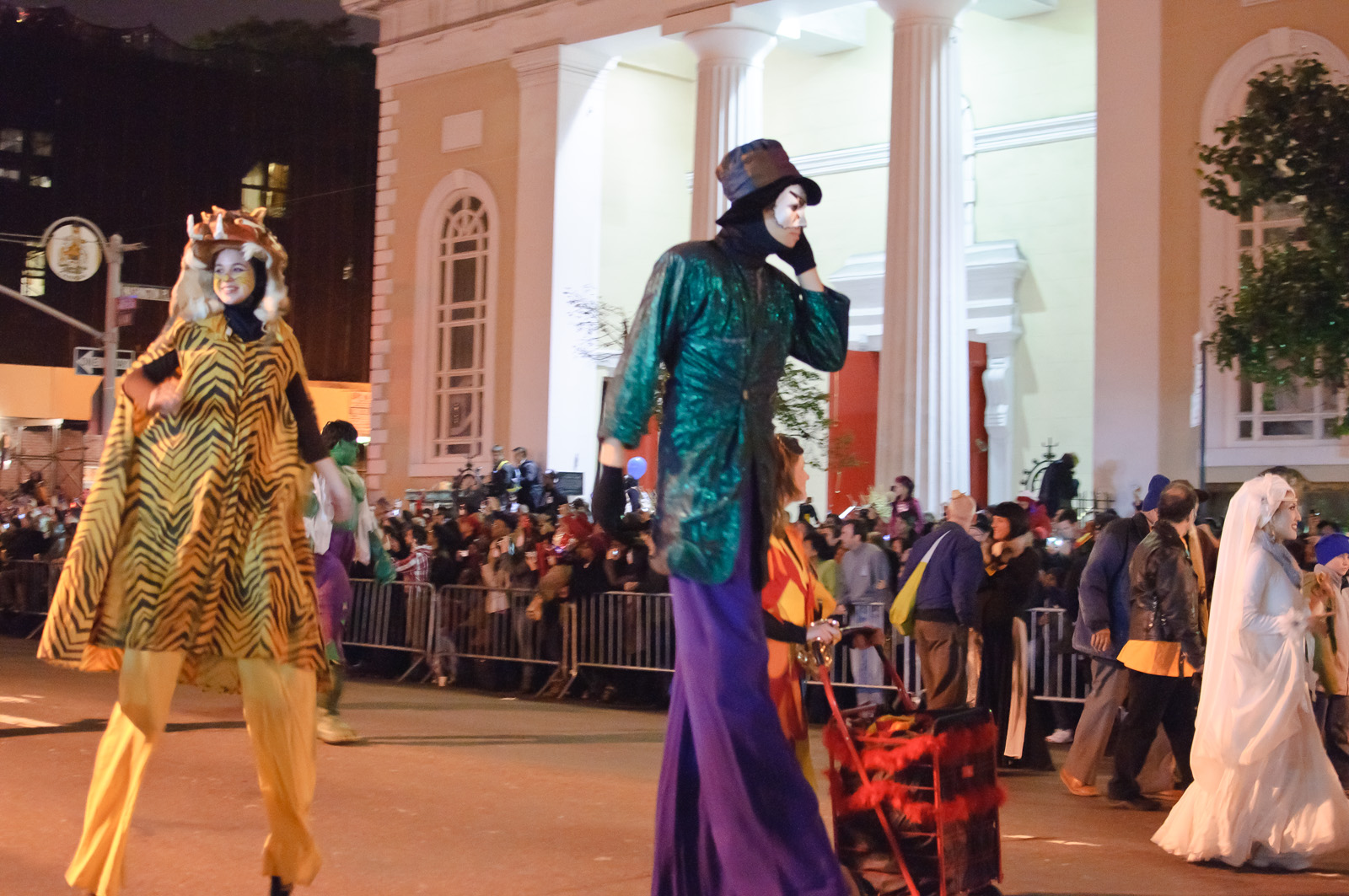 Photo of Halloween street party.