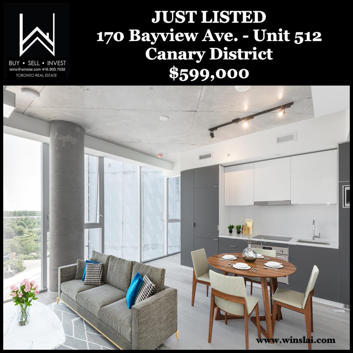 Just Listed flyer for condo.