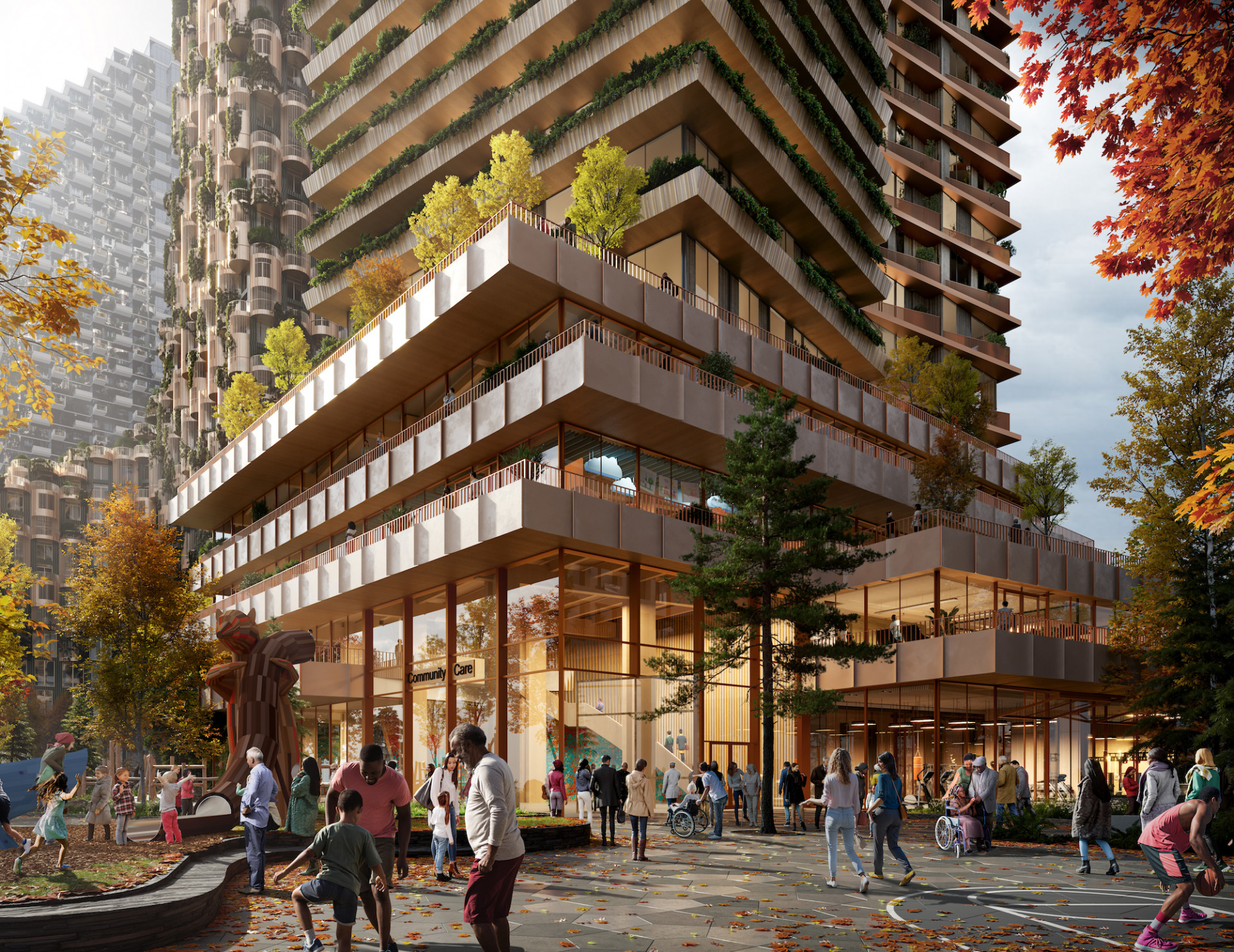 Quayside Toronto 3d render of The Overstorey Building