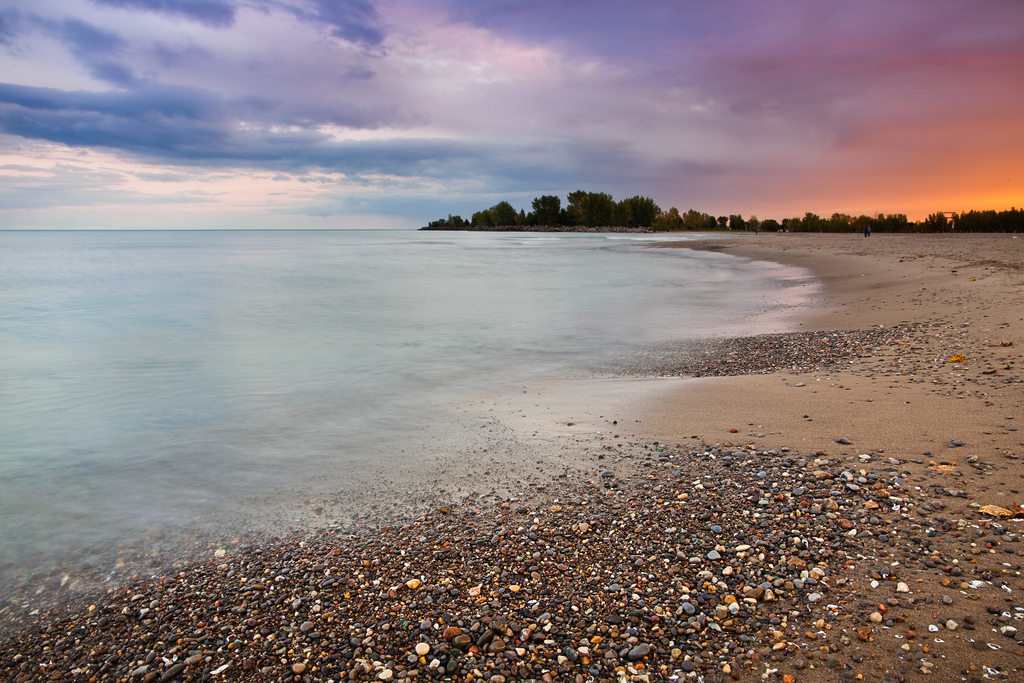 Finally, we see Woodbine Beach in East End Toronto during sunset.