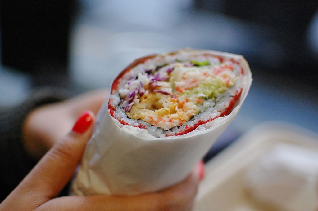 An image of a sushi burrito.