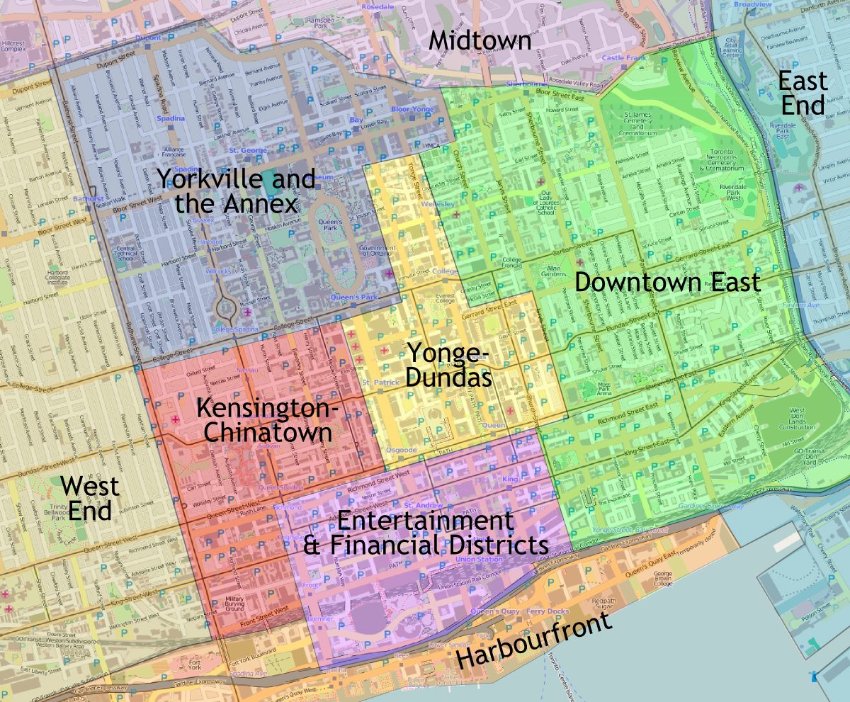 Map of Toronto and its neighbourhoods