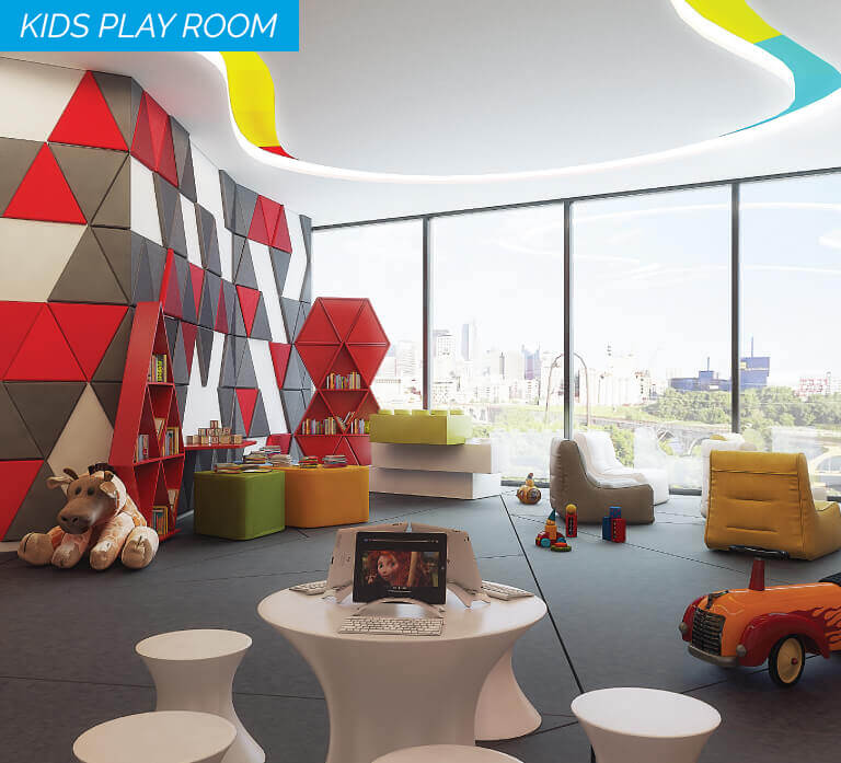 An image showing play room for kids. So many items are on the floor. Perhaps it seems like, maybe, probably, almost most of all, and most noteworthy.