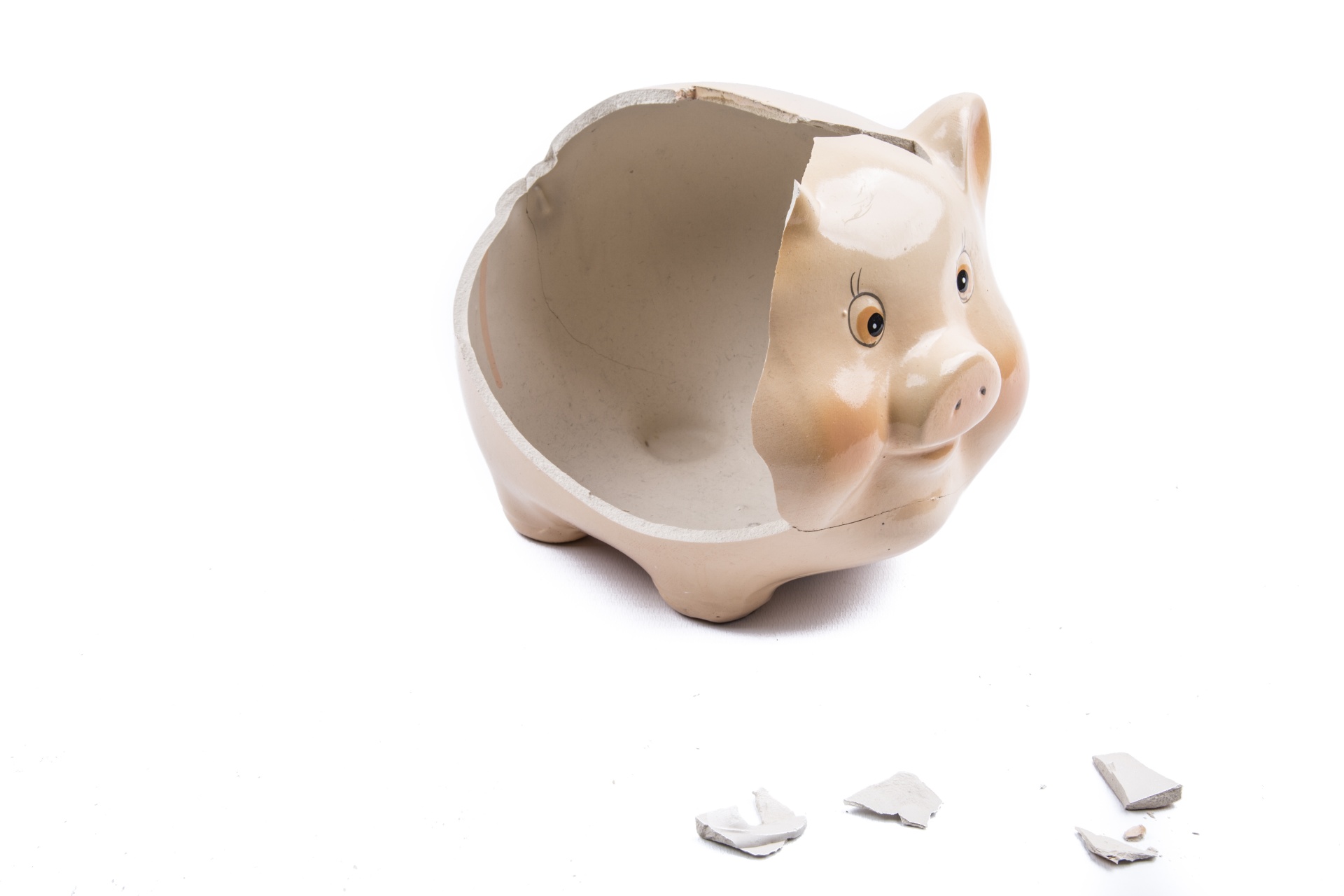 Broken piggy bank shows how home loans may become unaffordable