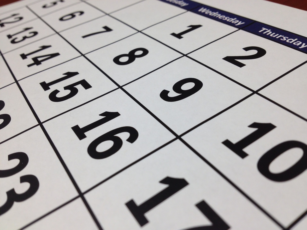 Close up of calendar to show when new mortgage stress test takes effect.