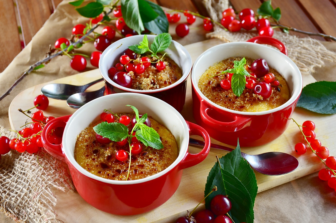 A photo of Crème brûlée, a French dessert which looks so tasty and delicious.