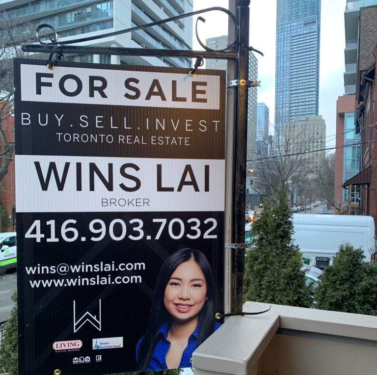 Wins Lai - For Sale sign in Toronto.