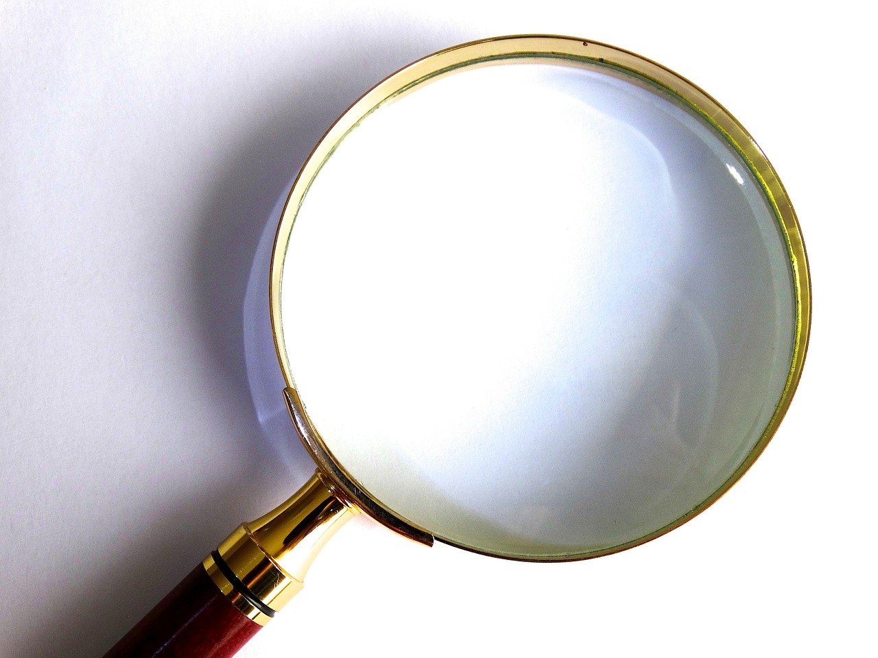 Magnifying glass on white background. 
