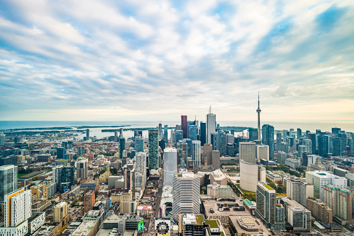 Toronto skyline as seen from Aura Condos.