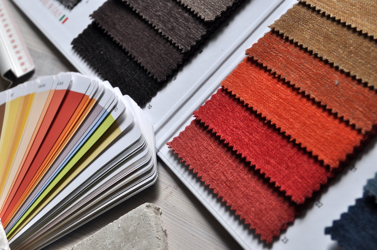 Paint and texture samples to show pros and advantages if buying pre-construction condos