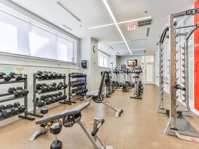 Picture showing fully-equipped condo gym