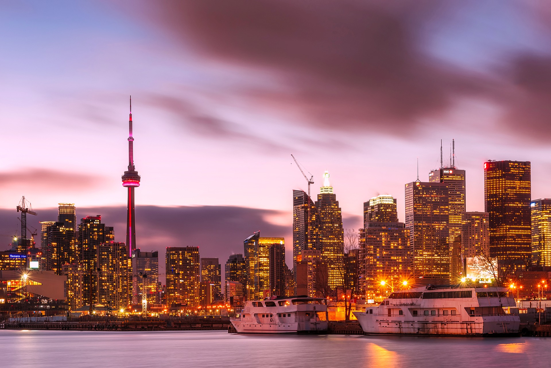 Evening View of Toronto from Lake