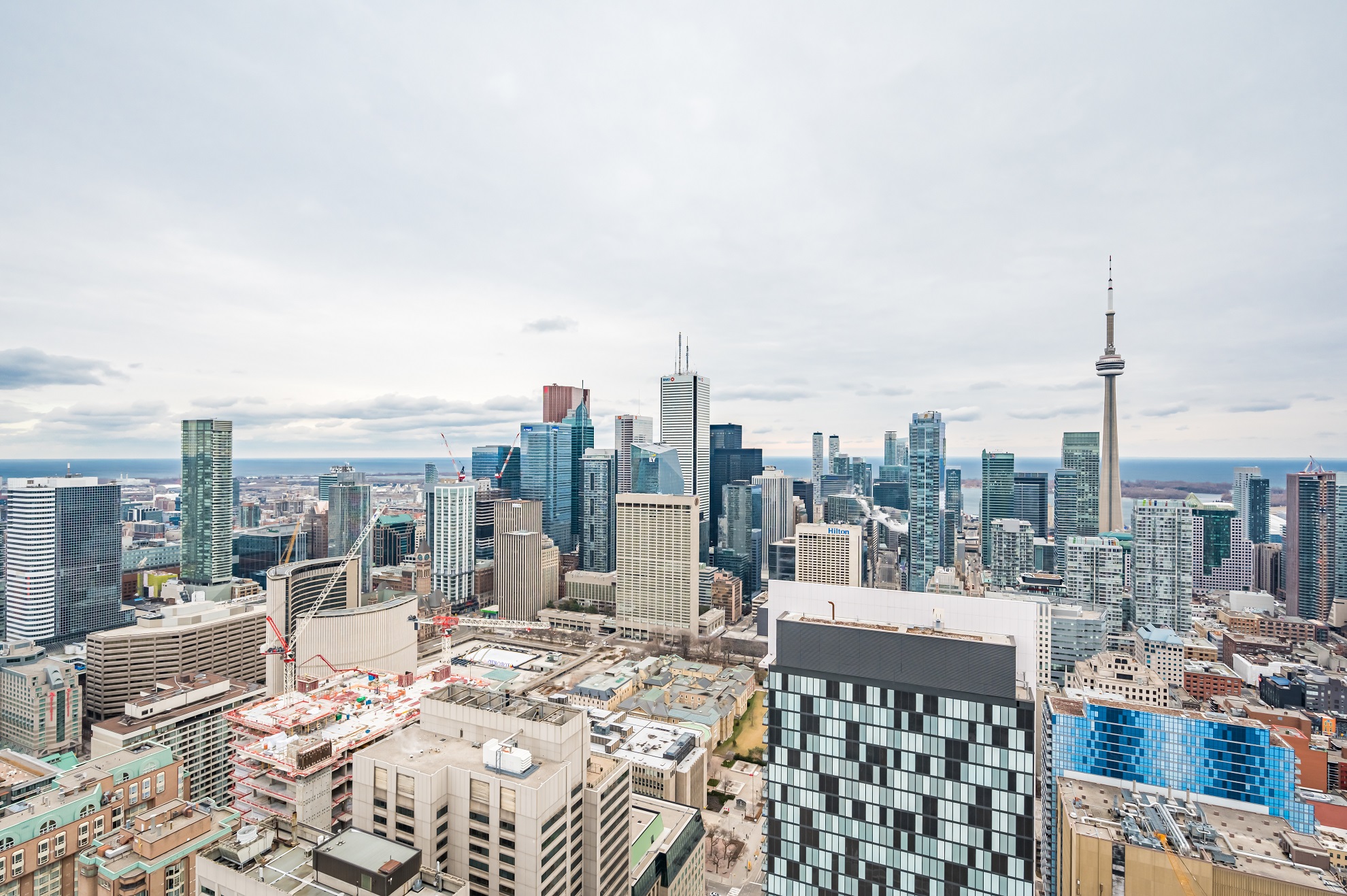 Toronto skyline with CN Tower view to show February 2021 housing market.