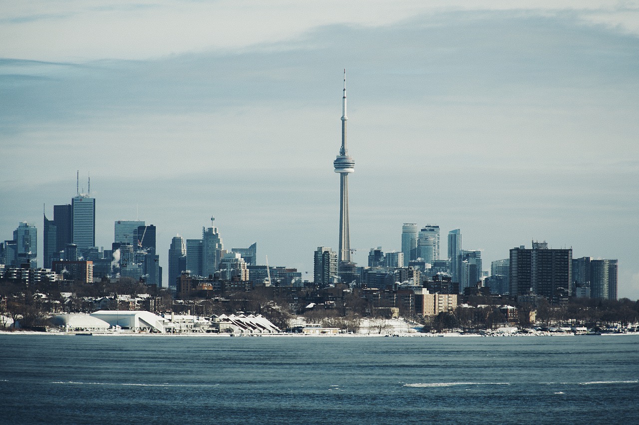 Toronto skyline as seen from Lake Ontario.