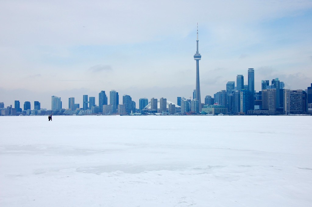 Toronto skyline in winter.