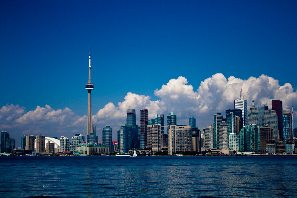 View of Toronto skyline from Lake Ontario.