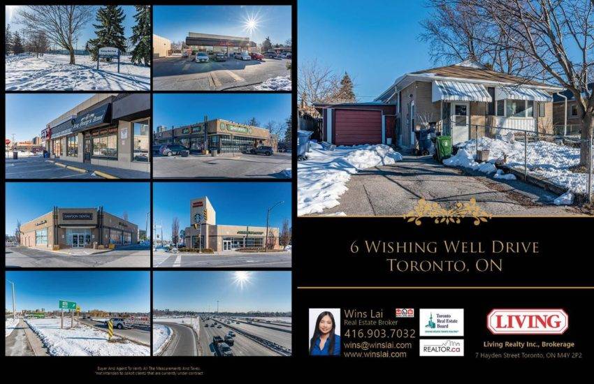 Marketing flyer for 6 Wishing Well Dr showing house and location highlights.