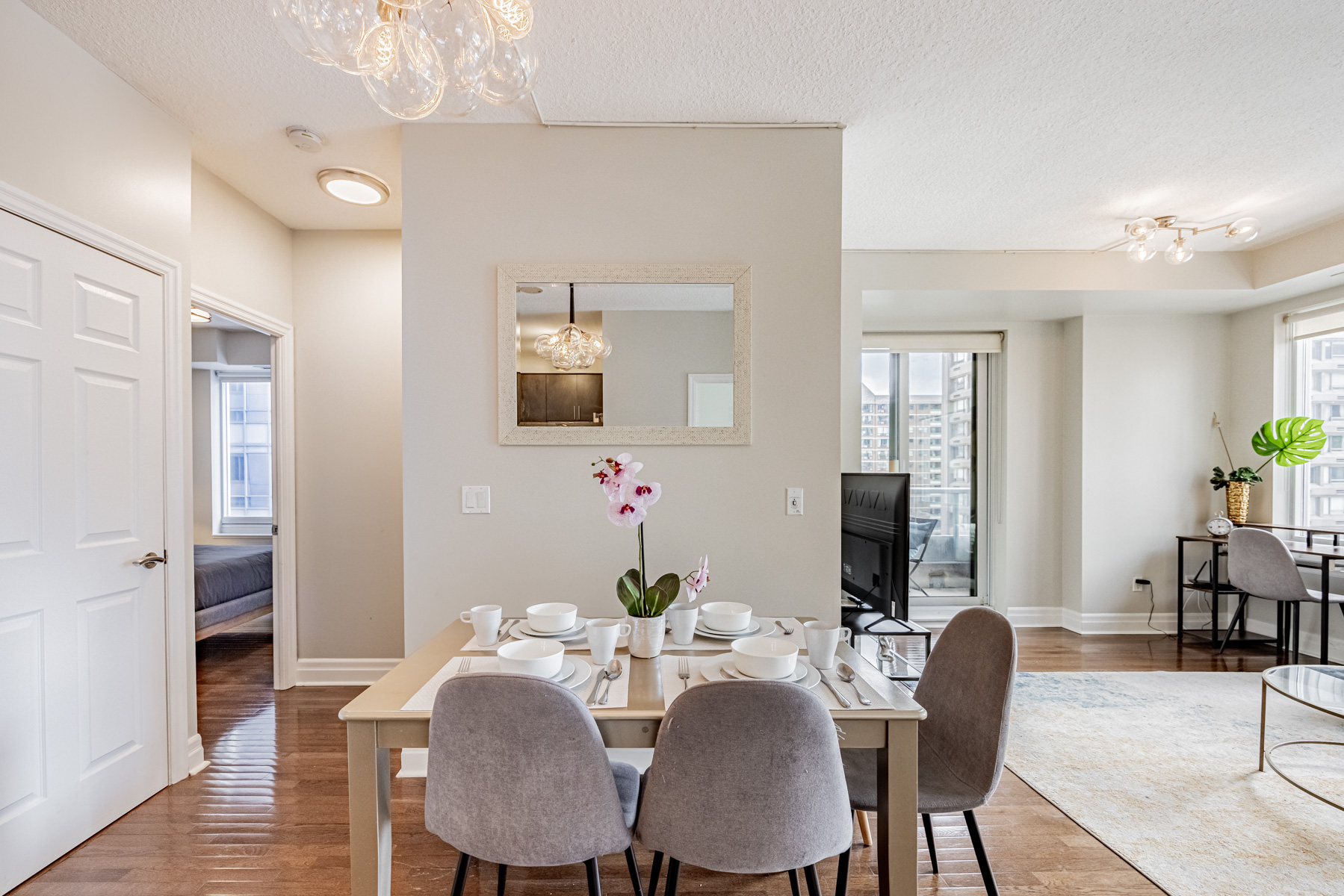 Elegant dining table.