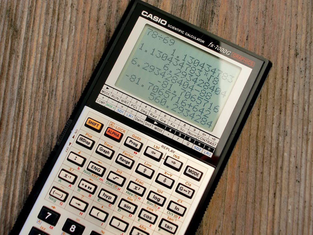 Casio scientific calculator showing complexity of calculating NRST.