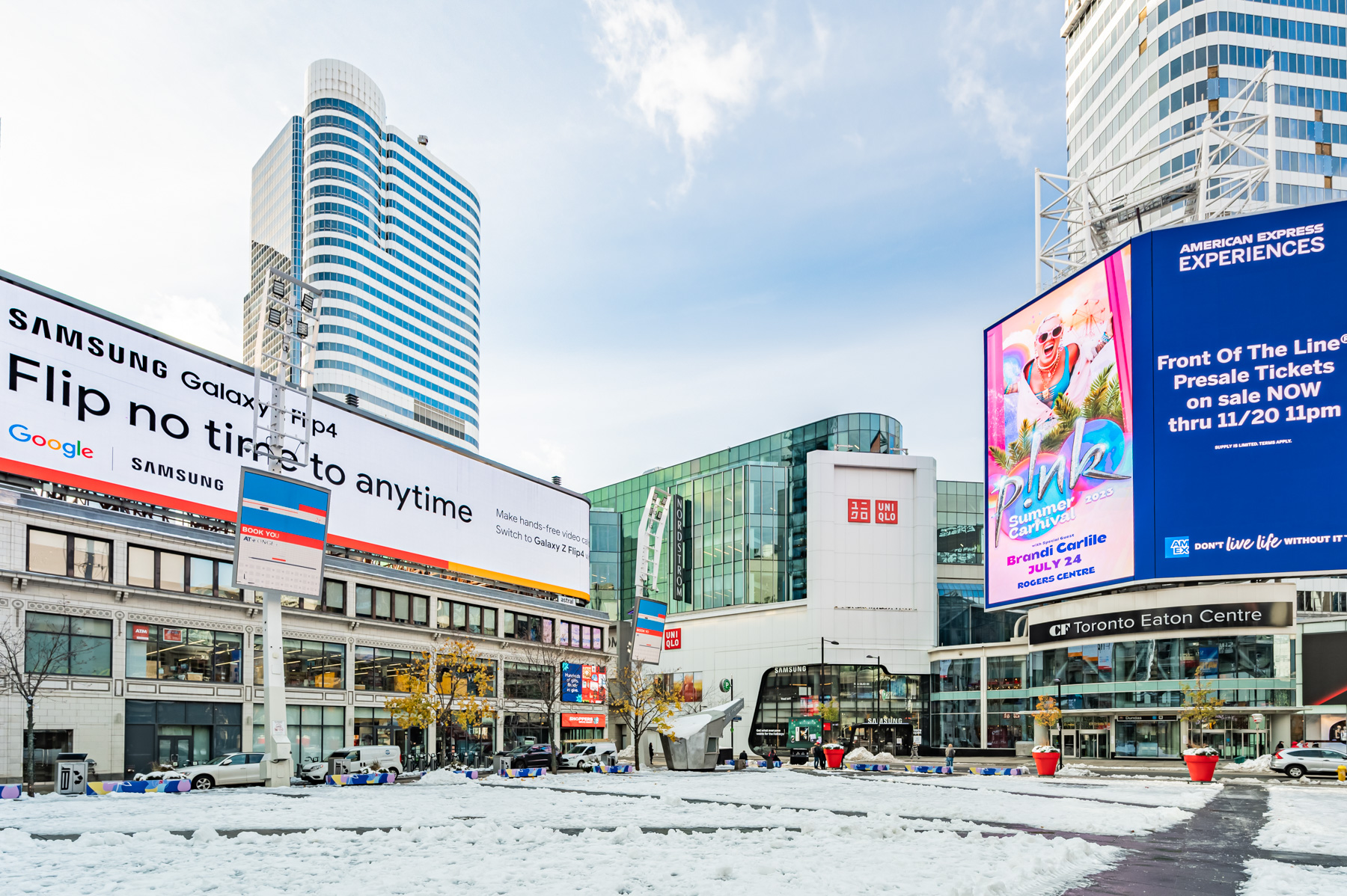 Exterior of Eaton Centre mall in Toronto.