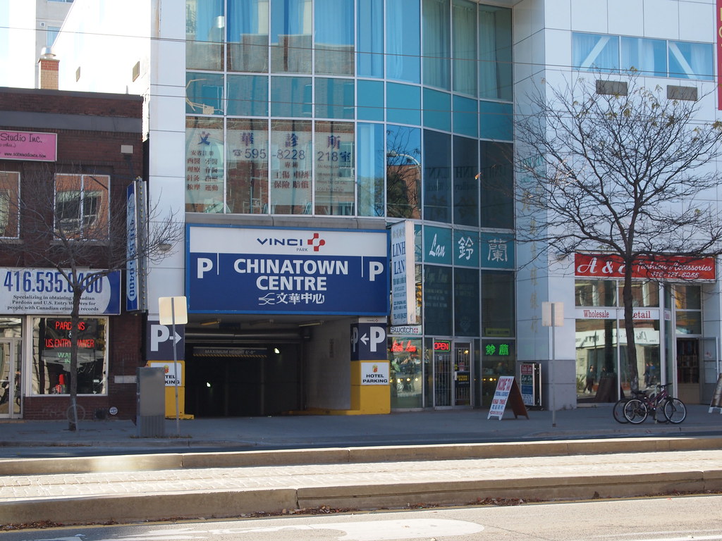 Across the street shot of Chinatown Centre exterior.