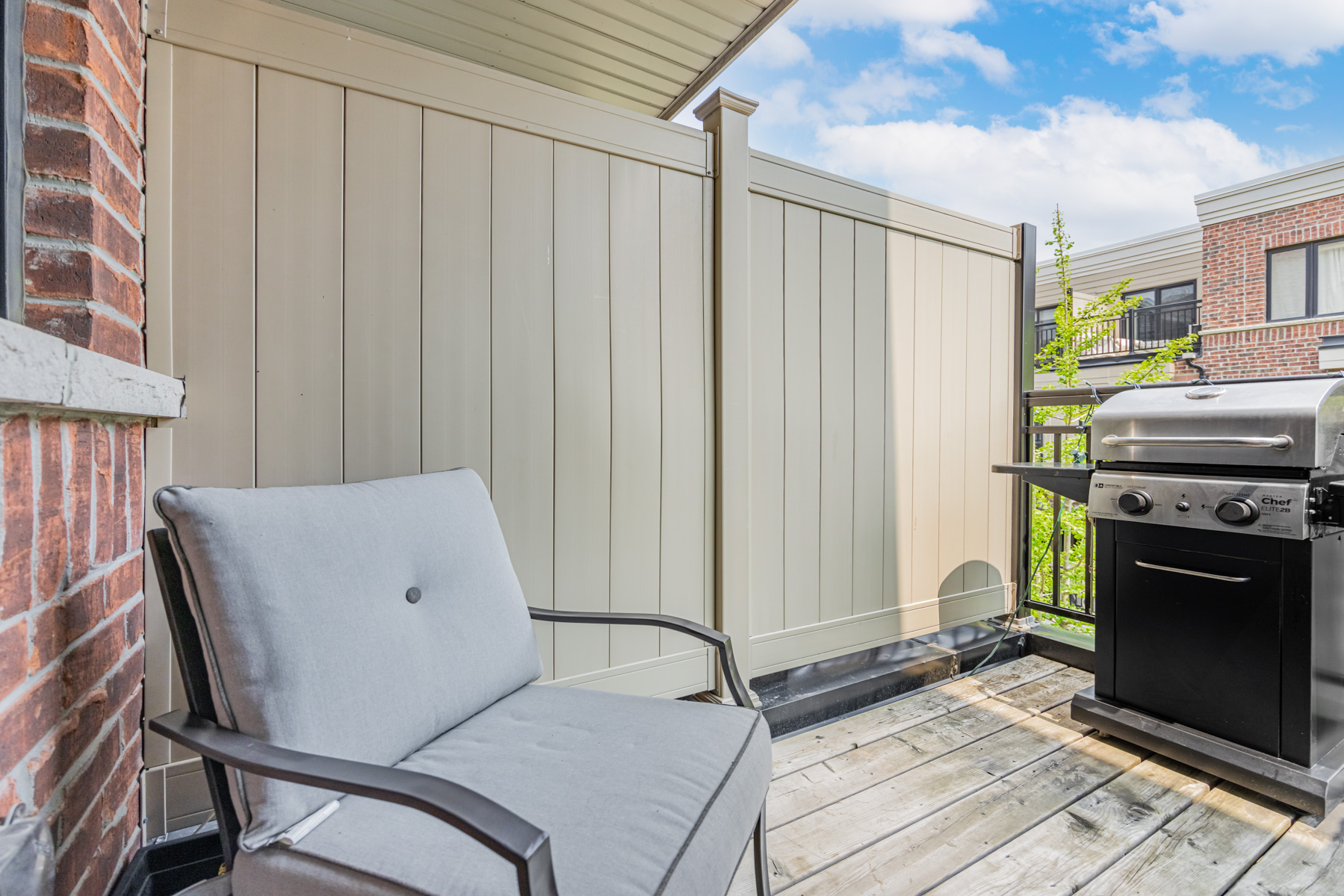 Balcony of 20 Carnation Ave Unit 42 with grill.