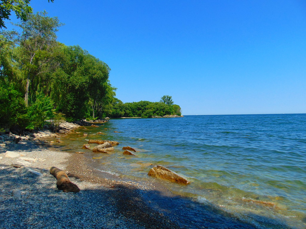 Waters of Lake Ontario and Long Branch shore. 