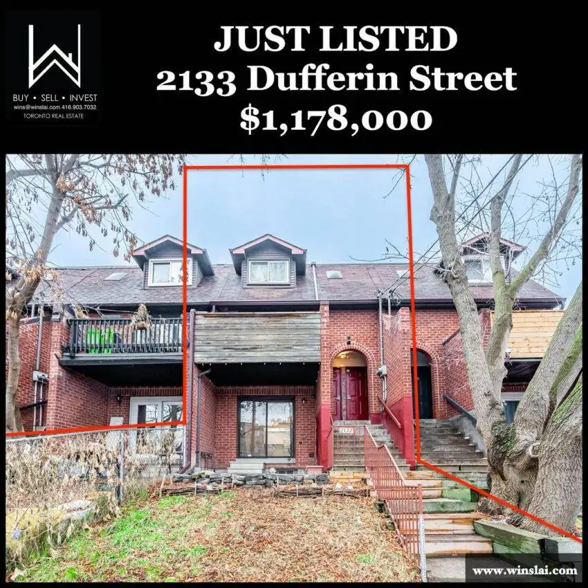 For sale flyer for 2133 Dufferin St.