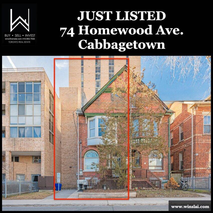 Just Listed flyer for 74 Homewood Ave.