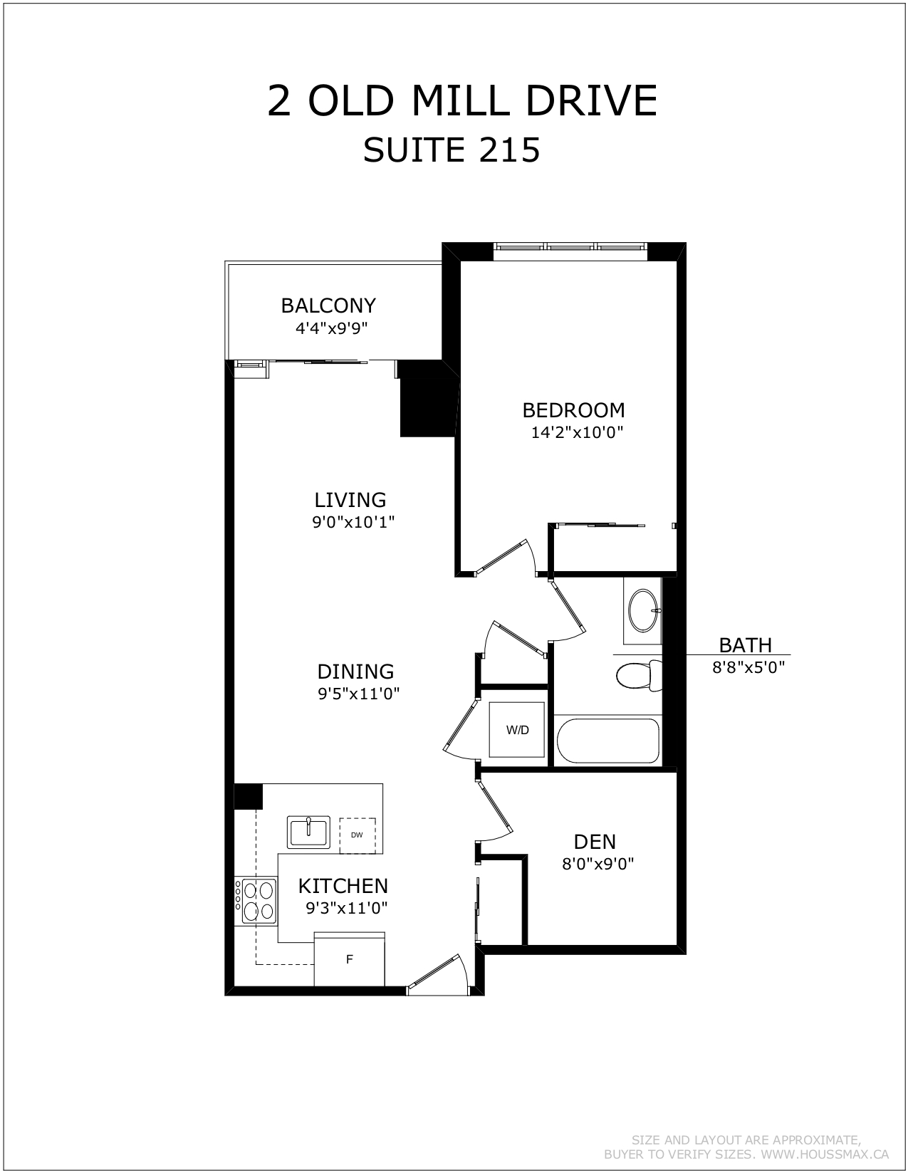 Floor plans for 2 Old Mill Dr Unit 215.