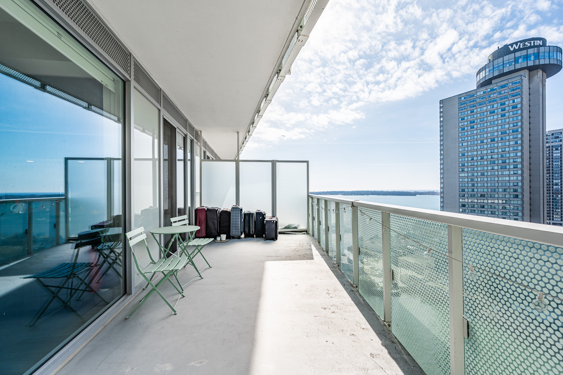 15 Queens Quay E Suite 1605 – massive balcony view view of Lake Ontario.